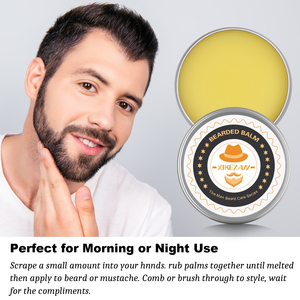 Kit de baume à barbe avec logo personnalisé kit de toilettage à l'huile de beurre de karité huile et baume de croissance de barbe <span class=keywords><strong>pour</strong></span> hommes noirs soin de <span class=keywords><strong>la</strong></span> <span class=keywords><strong>moustache</strong></span> - Product Image 2