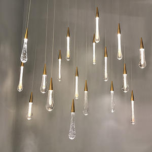 Luci moderne a goccia <span class=keywords><strong>lampadari</strong></span> a soffitto a Led <span class=keywords><strong>per</strong></span> la casa di lusso in vetro lampada di cristallo <span class=keywords><strong>lampadari</strong></span> luce di illuminazione Vanity - Product Image 6