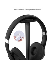 Support de casque de bureau en aluminium noir de haute qualité Yinyu MSA211 pour une organisation efficace du bureau et des jeux