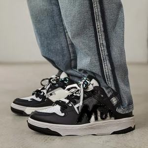 Chaussures basses décontractées de marque <span class=keywords><strong>OG</strong></span> Custom, design Panda Bears, pour hommes et femmes, bleu, style skateboard, chaussures basses SB - Product Image 4