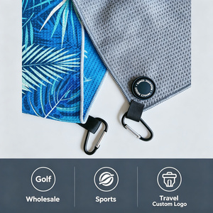 Toalla de Golf Magnética con Clip, Microfibra Tipo Waffle, Súper Absorbente, Secado Rápido, con Mosquetón para Golfistas, Venta al Por Mayor - Product Image 6