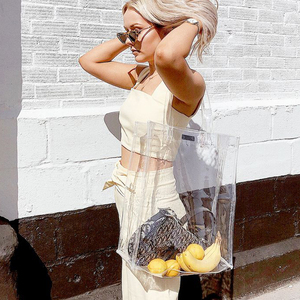 Wholesales PVC Clear Ladies Shoulder Bags Transparent Women Hand Bags Large Capacity Purses and Handbags for Women Bags