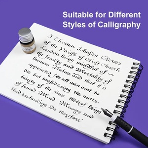 1 soporte <span class=keywords><strong>de</strong></span> 4 puntas, 3 bolsas <span class=keywords><strong>de</strong></span> tinta, 1 Juego <span class=keywords><strong>de</strong></span> bolígrafo <span class=keywords><strong>de</strong></span> caligrafía secante basculante, bolígrafo con <span class=keywords><strong>letras</strong></span> decoradas - Product Image 5