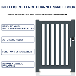 Portail battant électrique moderne en alliage d'aluminium, portail de sécurité automatique à reconnaissance faciale pour villa et communauté - Product Image 4