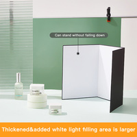 Réflecteur et diffuseur de lumière photographique pliable A3 JYphoto en carton pour photographie de bijoux/aliments sur table en studio