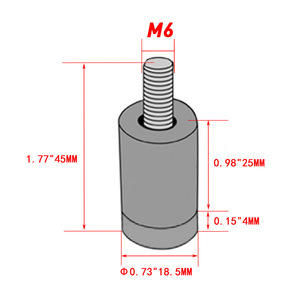 Columnas Elevadoras para Capó de 18.5mm x 25mm, Rojas, de Aluminio, para Modificación y Mejora de Capó de Coche, Ajuste Universal - Product Image 4