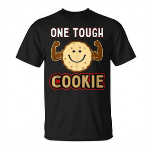 T-shirt One Tough Cookie Strong con grafica divertente, taglia unisex per adulti - Product Image 2