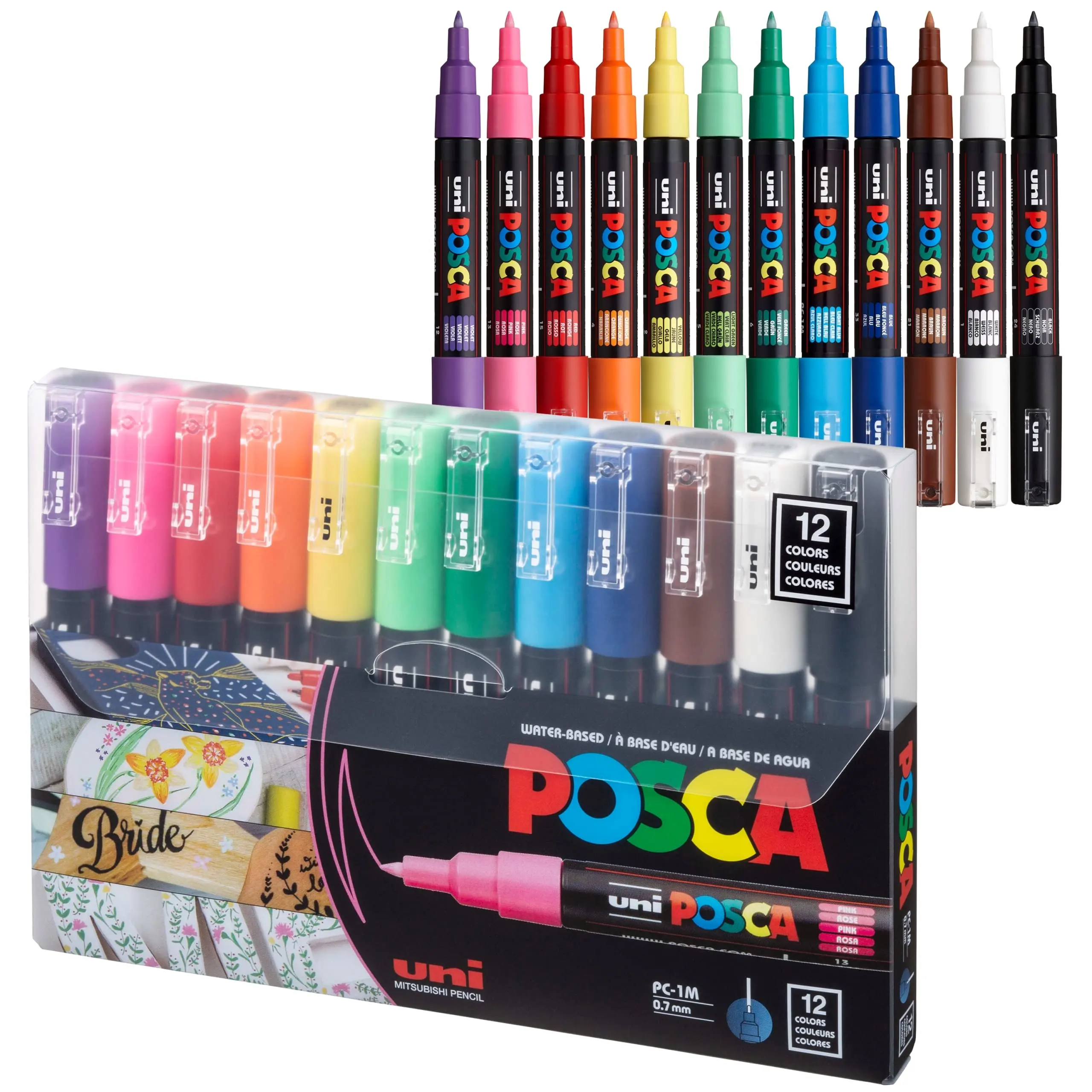 Posca marqueurs stylos pointe fine ensemble complet pour peinture rupestre, bois, bricolage artisanat