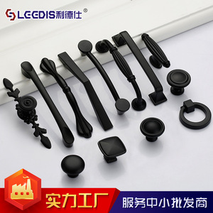 Lideshi Furniture Handles <b>Black</b> Cabinet Drawer Pulls Bar <b>Knobs</b> Door Hardware Durable - Product Image 4