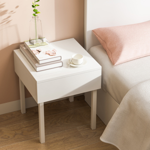 Juego de Muebles <span class=keywords><strong>para</strong></span> Dormitorio TOPOHUT Serie D, Estructura Duradera de Acero y Madera Totalmente Blanca, Mobiliario Completo <span class=keywords><strong>para</strong></span> Apartamentos, Viviendas Masivas y Campamentos <span class=keywords><strong>para</strong></span> Personal - Product Image 2