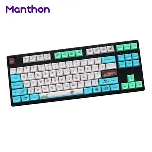 Teclas PBT Dye subcama QX XDA, perfil Animal Crossing para teclado mecánico MX Switch, 134 teclas