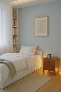 <span class=keywords><strong>Lit</strong></span> en bois avec tiroirs, utilisé pour ranger des objets dans une chambre familiale, avec un support robuste. - Product Image 4