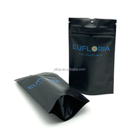 Pochette d'emballage personnalisée noire mate de qualité alimentaire, résistante à l'humidité, avec logo, pour chewing-gum