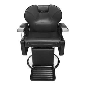 Sillón de Barbero Profesional de Lujo al por Mayor, Muebles de Salón Duraderos con Bomba Hidráulica Reclinable de Cuero Sintético para Barbería - Product Image 3
