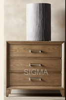 Cadre de lit en bois massif durable Sigma, directement de l'usine de Foshan, mobilier de chambre minimaliste avec structure renforcée