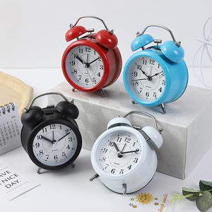 Çocuklar için Mini Vintage klasik Analog çalar saat ev dekoratif masa alarmı çalar saat - Product Image 2