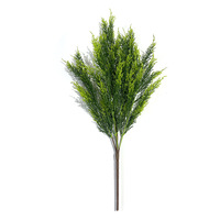 5 Têtes Salon Maison Bonsaï Décoration Ornement Artificielle Plante Verte Bundle Cyprès Branche De Pin