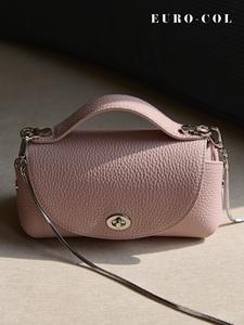 Sac à main mini-doctor bag en cuir grainé 2026 SS pour <span class=keywords><strong>femme</strong></span>, avec fermoir rotatif ovale et poignée supérieure, élégance vintage, pour revendeurs de boutiques - Product Image 6