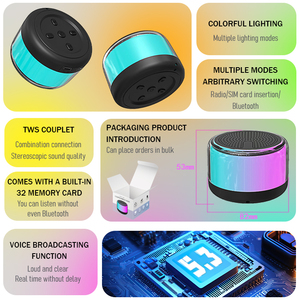 Hot Selling New USB Computer Party <strong>Speaker</strong> Active Mini Portable LED RGB Light J B <strong>L</strong> Wireless <strong>Speaker</strong> for Gifts - Product Image 4