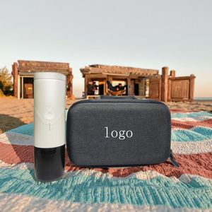 TK03 Factory Customize Brand Logo USB <b>Portable</b> <b>Coffee</b> Machine Matte White Color Outdoor Mini Espresso <b>Maker</b> for Camping Small Ki - Product Image 1