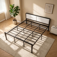 Lit en acier best-seller sans matelas, design simple, lit d'hôtel moderne, lit en métal durable