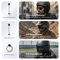 2 pièces FODSPORTS FX-S Pro Bluetooth 5.4 Intercom pour casque de moto, casque universel, dispositif de communication sans fil pour casque