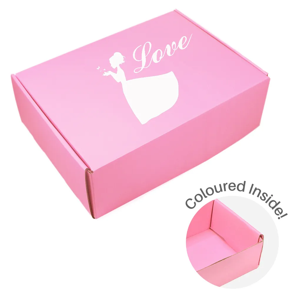 Free Design Printed Delivery Packaging Box Clothing Shoes Corrugated Mail Paper Boxes With Logo Shipping Mailer Boxes