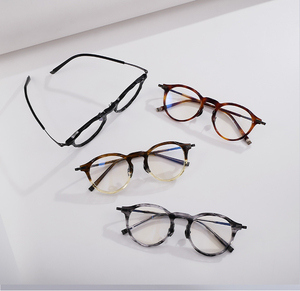 Custom Logo Wholesale Retro Round Optical Frame Thick Eyeglasses Frame Anti Blue Light <b>Glasses</b> Prescription Ready Manufacturer - Product Image 2