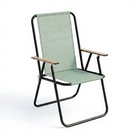 Silla Plegable de Jardín Moderna y Elegante de Alta Calidad, con Marco Metálico, para Exteriores, Camping, Patio, Playa, Parque, Jardín, Villa, Terraza