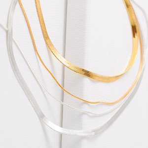 โซ่กระดูกงูซ้อนกันสองชั้นและโซ่ใบมีดสไตล์ยุโรปและอเมริกาสร้อยคอแฟชั่นระดับไฮเอนด์ - Product Image 6