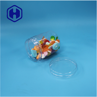 Pot à ouverture facile en plastique transparent pour animaux de compagnie avec couvercle à vis pour bonbons au chocolat anti-fuite sans BPA