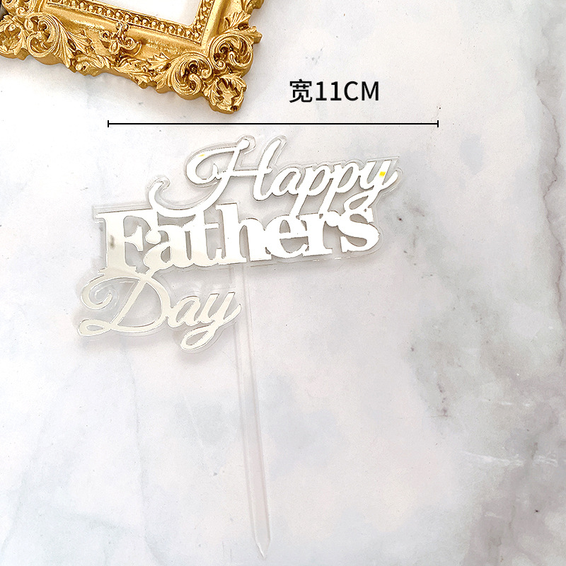 Día del Padre-Plata + Base transparente