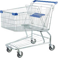 Chariot de courses pliable Jiayuan 150L en acier zingué, durable, avec roues en PU de 5 pouces, certifié ISO9001, couleurs personnalisables