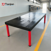 Table de soudage modulaire 3D en acier nitrué D16, système de fixation robuste, poste de travail de fabrication en atelier