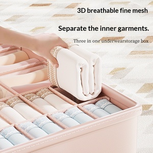 Fabric Underwear Panty Storage Box Drawer Divider Organizer Compartmentalized Storage Bra Sock Storage Tool 16L Capacity - Product Image 3