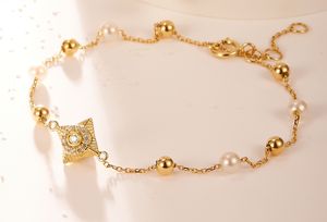 Unisex 18K Solid <b>Gold</b> Chic Series High-End Simple Seawater <b>Pearl</b> Star Design Classic Style Fine Chain Link <b>Bracelet</b> NGTC - Product Image 2