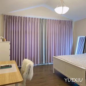 Tùy chỉnh rèm cửa phòng ngủ phòng khách cung cấp sang trọng cửa sổ phương pháp điều trị Hướng dẫn sử dụng Polyester bóng mờ rèm - Product Image 4