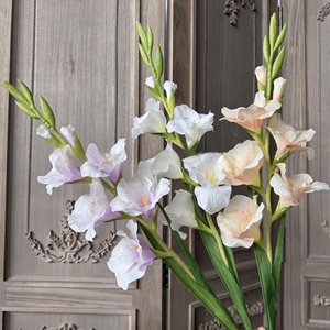 KW-F049 Fiore Artificiale <span class=keywords><strong>di</strong></span> Gladiolo Viola <span class=keywords><strong>di</strong></span> Alta Qualità a Stelo Singolo per Decorazione Domestica - Product Image 2