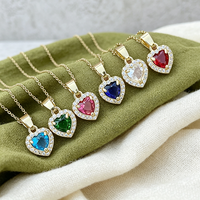 Colliers de mode, Collier de mariage, Bijoux fantaisie, Collier statement plaqué or 18 carats, Pendentif cœur pour femme, Colliers à fine chaîne