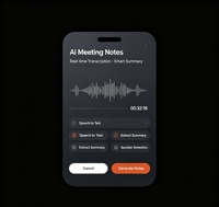 Enregistreur vocal IA ultra-mince format carte de crédit, prise de notes intelligente avec transcription vocale et résumé de réunion IA BT