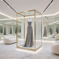 Porte-robe de mariée professionnel moderne en métal robuste, lavable, réglable en hauteur, support de présentation de vêtements industriel à base large