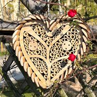 Nichoir à abeilles en bois à suspendre - Ruche d'abeilles et abri pour insectes pour la décoration de jardin