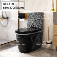 SDAYI – articles sanitaires modernes en or, wc, une pièce plaquée or noir, toilette monobloc