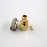 Conector Coaxial RF SMA de Polaridad Inversa, Conector Macho de Crimpado para Cable RG58