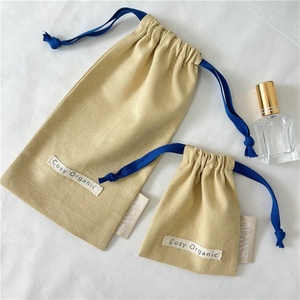 CH Organic Cotton <b>Dust</b> <b>Bag</b> Muslin Cotton Drawstring <b>Bag</b> Jewelry Gift Packing Pouch Cotton Cloth Label Logo Custom - Product Image 2