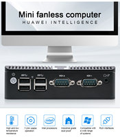 Nuevo Host Industrial Linux con Cuatro Puertos Seriales, 8GB de RAM y Doble Red |   Mini PC HVAEIPC HW-N260 de Bajo Consumo, I3/I5/I7 de 4.ª a 11.ª Generación, DDR3, SSD