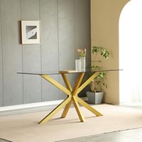 Pieds de meubles en fer doré modernes en forme d'étoile de 30 pouces avec ventouses robustes A-2025-CT012 pour table de salle à manger et cuisine DIY