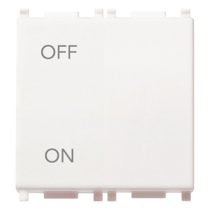 Interrupteur mural blanc 2P 20AX 2M avec étiquetage marche/arrêt pour usage intérieur - Product Image 1