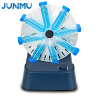 Mélangeur rotatif JUNMU pour tubes de centrifugation 1,5-50 ml, 0-80 tr/min, avec disque et pinces en plastique