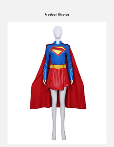 Disfraz <span class=keywords><strong>de</strong></span> Cosplay con Temática <span class=keywords><strong>de</strong></span> Héroes para <span class=keywords><strong>Mujer</strong></span>, <span class=keywords><strong>Traje</strong></span> Azul y Rojo con Capa para Fiesta <span class=keywords><strong>de</strong></span> Halloween - Product Image 5